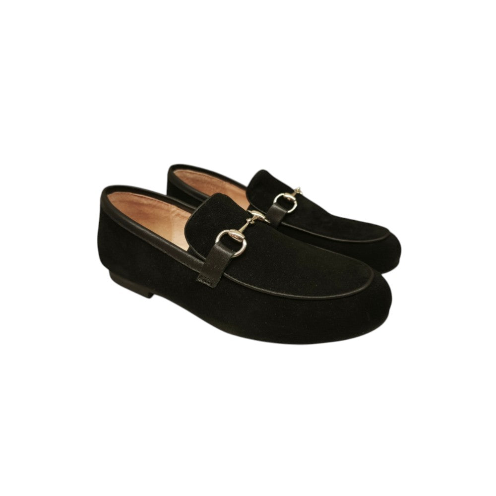 Mocassino Elegante Bambino Blu con Dettaglio Morsetto