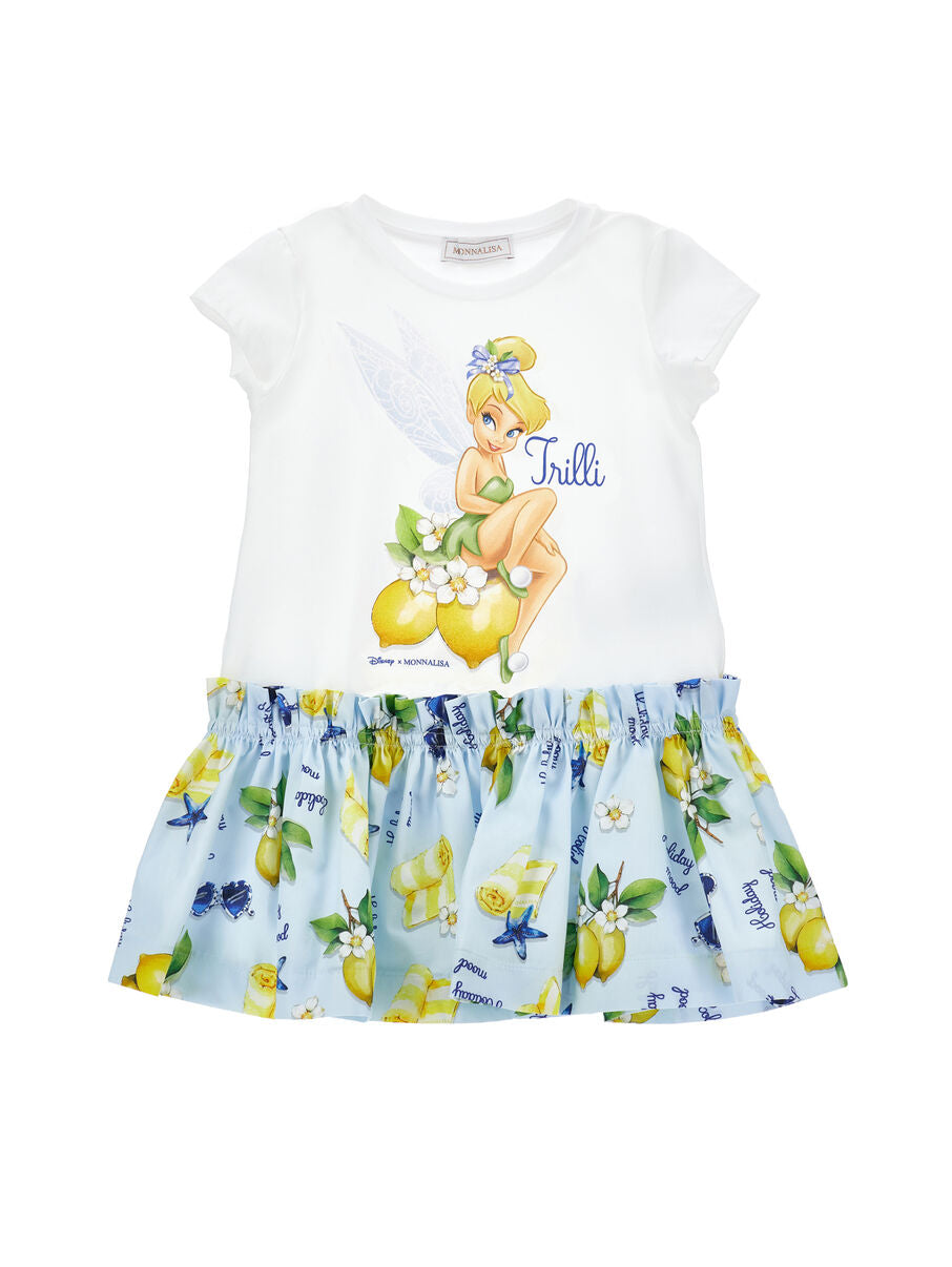 Vestito disney free time jersey trilly bianco-giallo MONNALISA - 11G916
