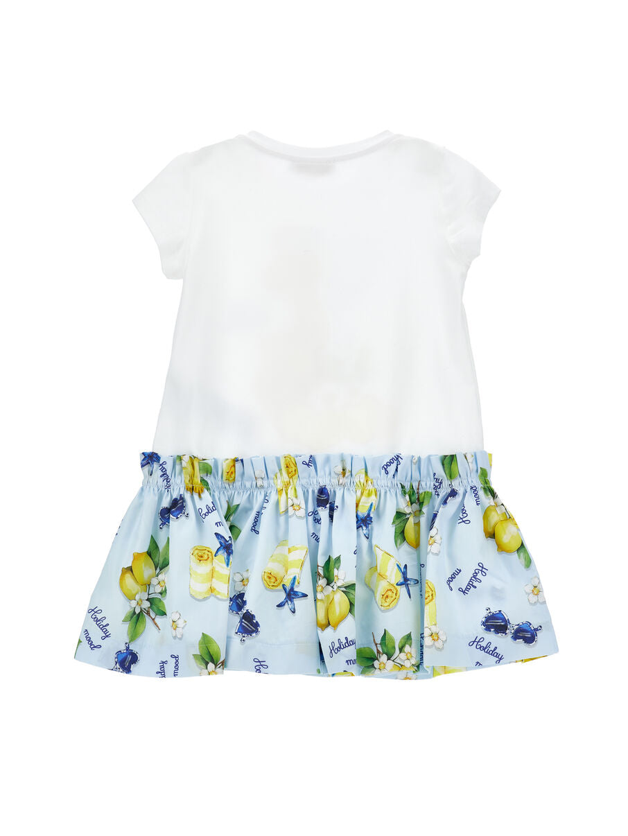 Vestito disney free time jersey trilly bianco-giallo MONNALISA - 11G916