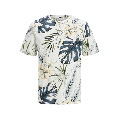 T-Shirt JACK&JONES Ragazzo Blu fantasia palme - 12269894