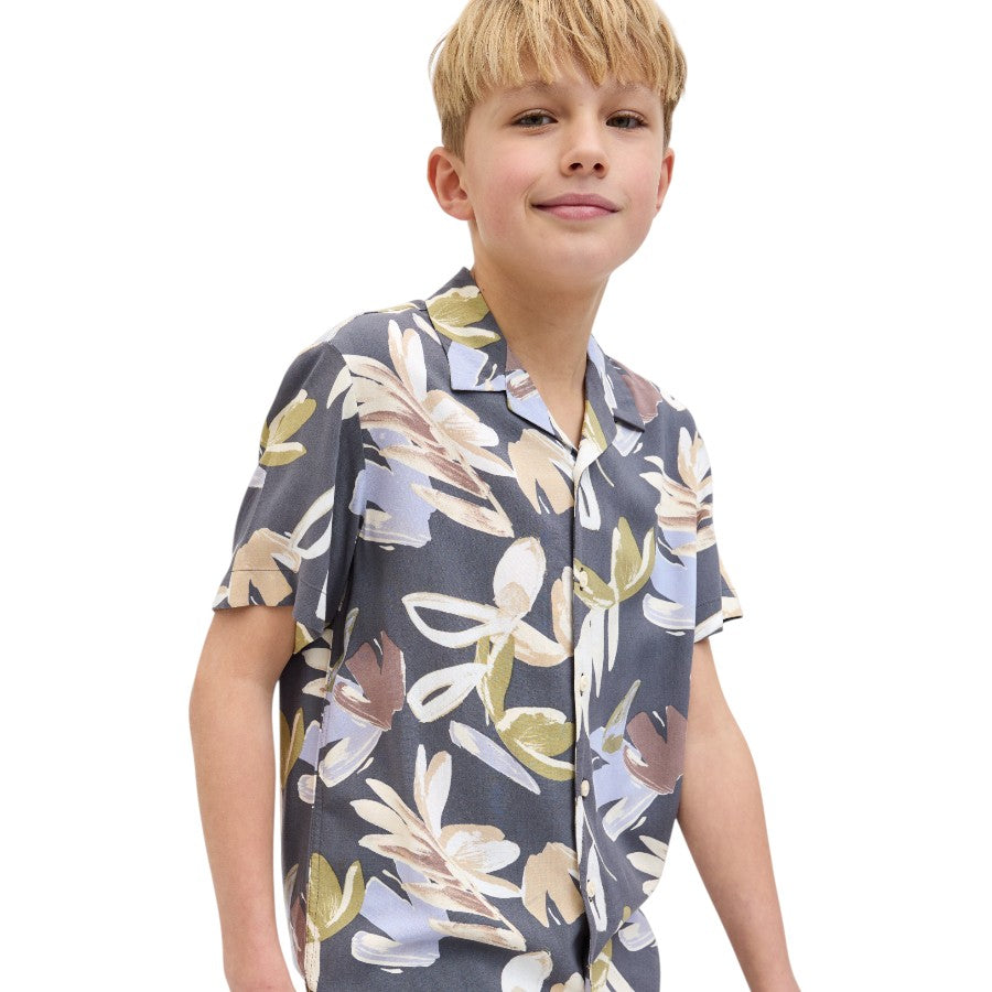 Camicia JACK&JONES Ragazzo Blu fantasia hawayana - 12274225
