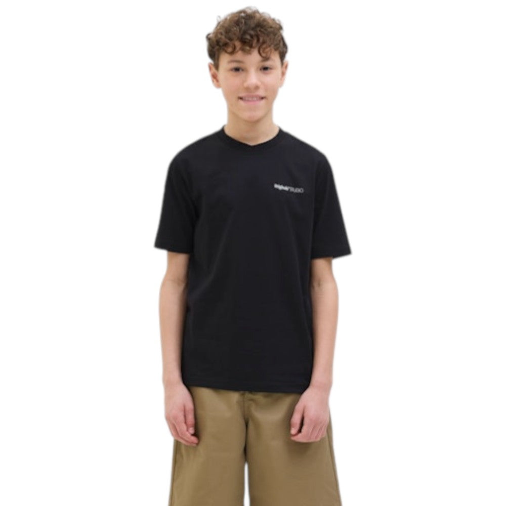 T-Shirt JACK&JONES Ragazzo Black stampa posteriore - 12274929