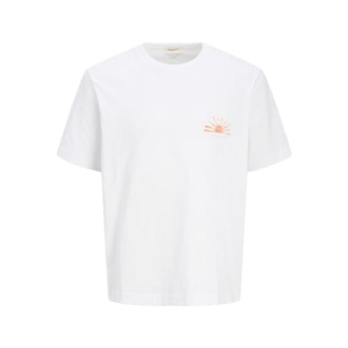 T-Shirt JACK&JONES Ragazzo Ivory con stampa posteriore - 12278649