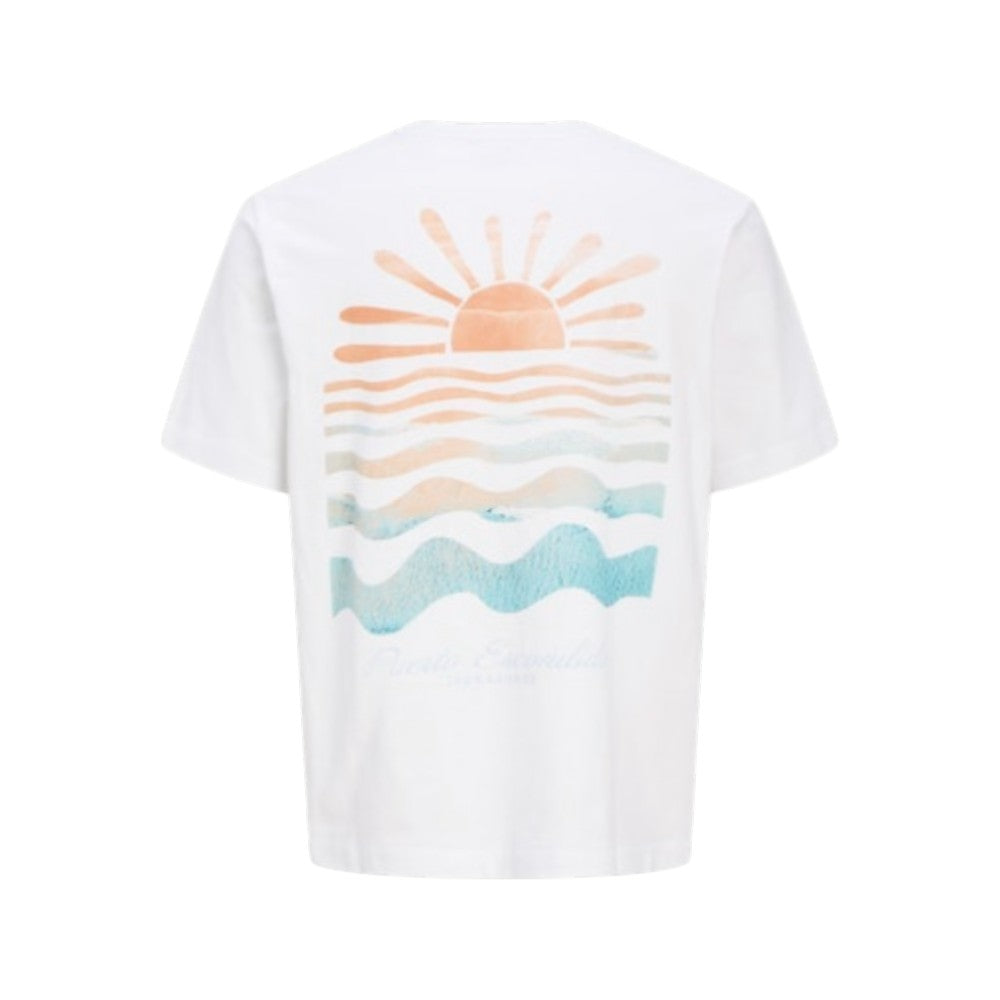 T-Shirt JACK&JONES Ragazzo Ivory con stampa posteriore - 12278649