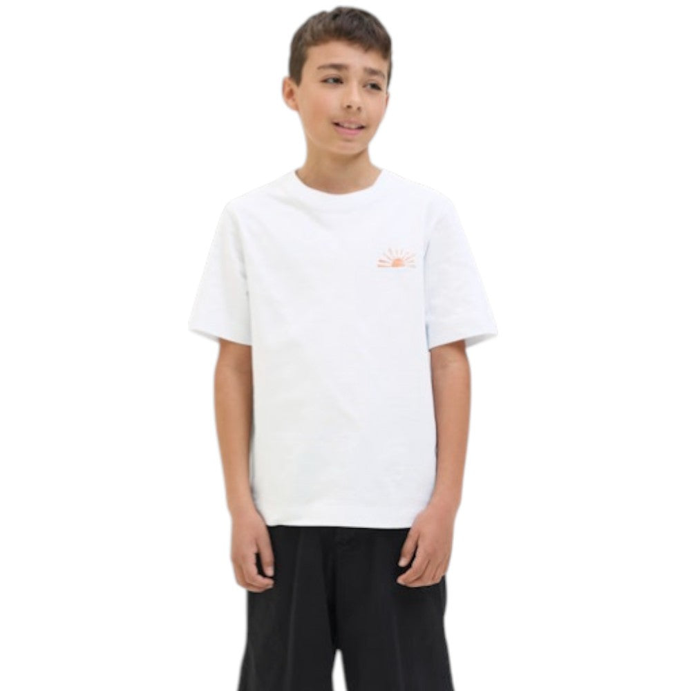 T-Shirt JACK&JONES Ragazzo Ivory con stampa posteriore - 12278649