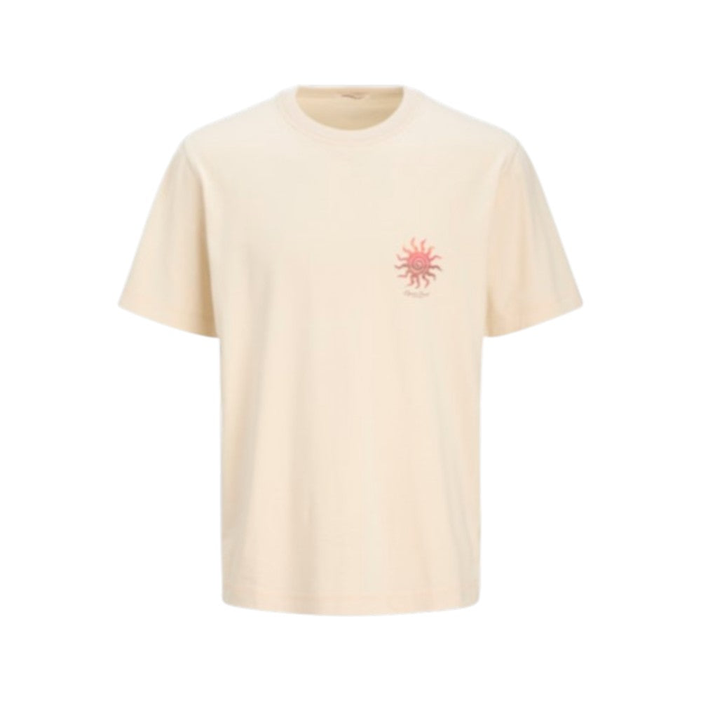 T-Shirt JACK&JONES Ragazzo Ivory con stampa posteriore - 12278649