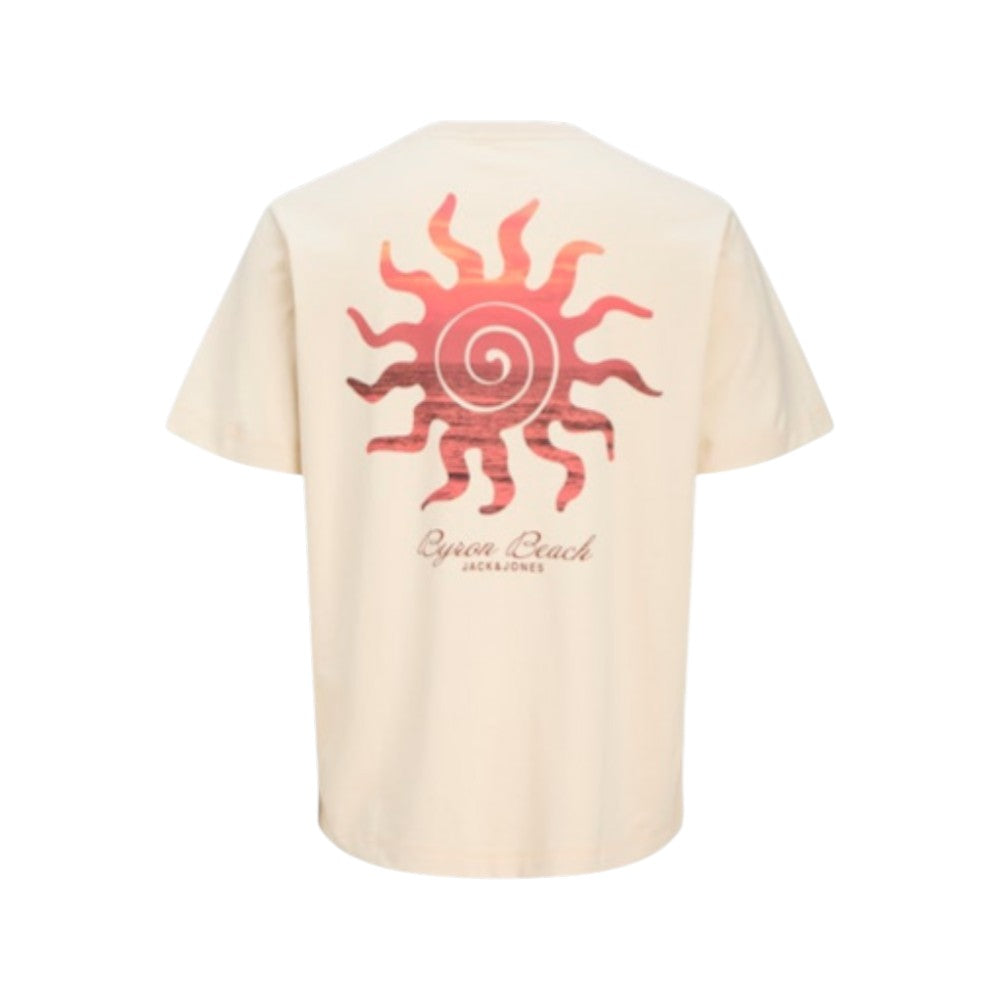 T-Shirt JACK&JONES Ragazzo Ivory con stampa posteriore - 12278649