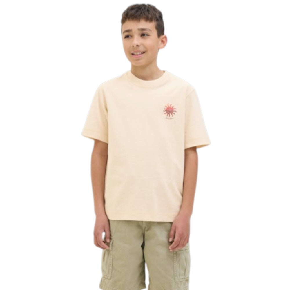 T-Shirt JACK&JONES Ragazzo Ivory con stampa posteriore - 12278649