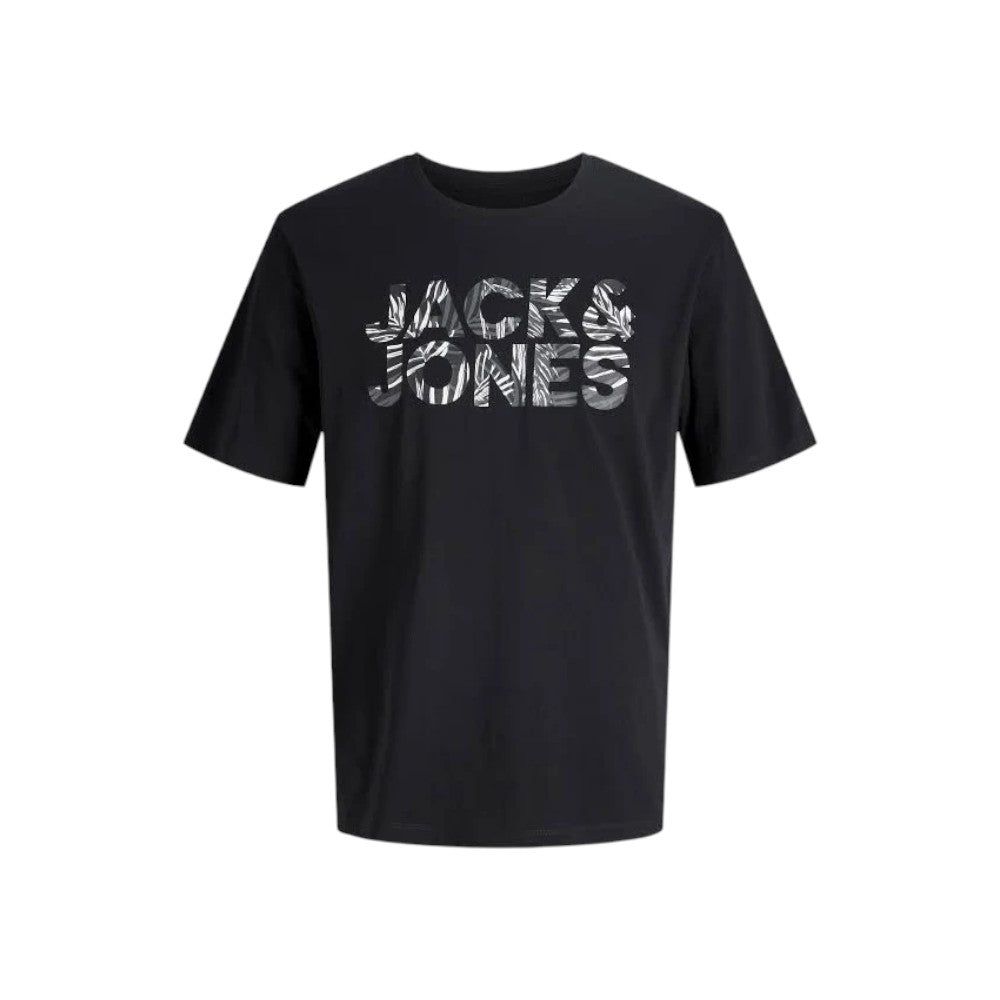 T-Shirt JACK&JONES Ragazzo Black logo camouflage - 12289257