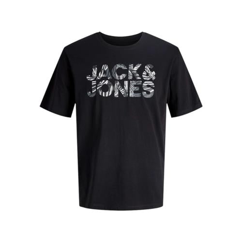T-Shirt JACK&JONES Ragazzo Black logo camouflage - 12289257