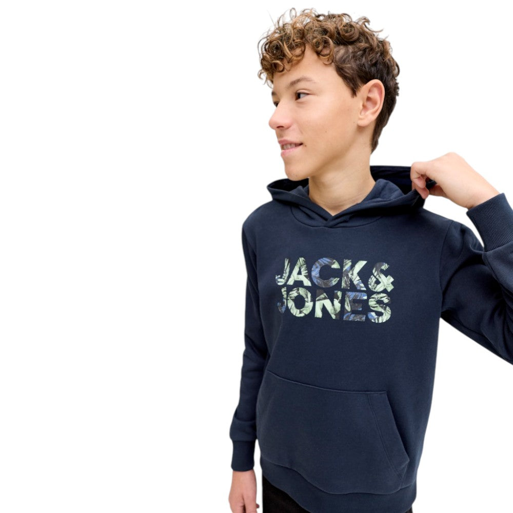 Felpa JACK&JONES Ragazzo Beige con cappuccio e logo - 12289270