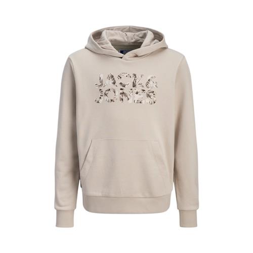 Felpa JACK&JONES Ragazzo Beige con cappuccio e logo - 12289270