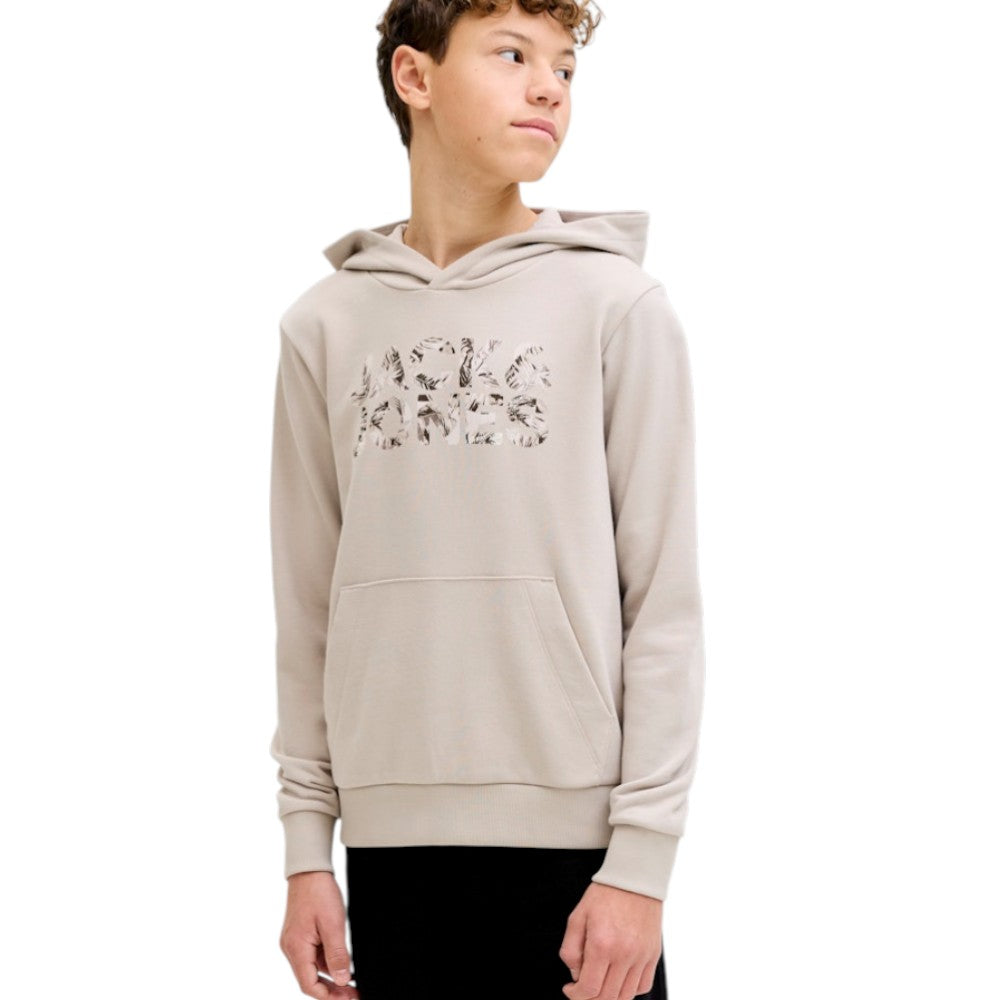 Felpa JACK&JONES Ragazzo Beige con cappuccio e logo - 12289270