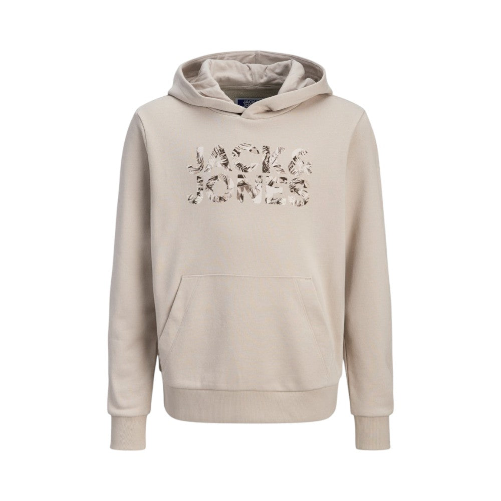 Felpa JACK&JONES Ragazzo Beige con cappuccio e logo - 12289270