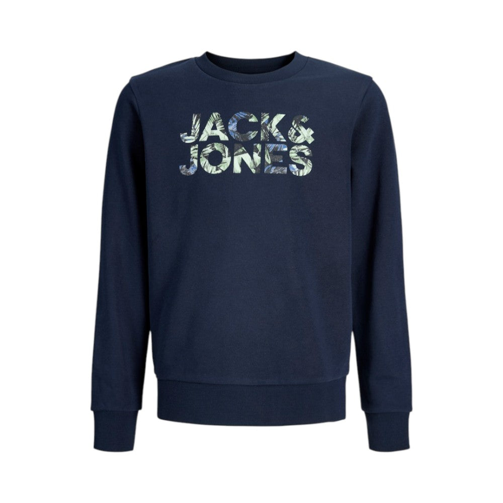 Felpa JACK&JONES Ragazzo Blu paricollo con logo - 12289272