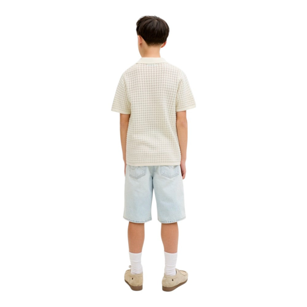 POLO in filo JACK&JONES Ragazzo Sabbia quadrettata - 12293059
