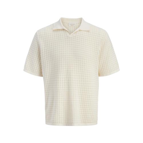 POLO in filo JACK&JONES Ragazzo Sabbia quadrettata - 12293059