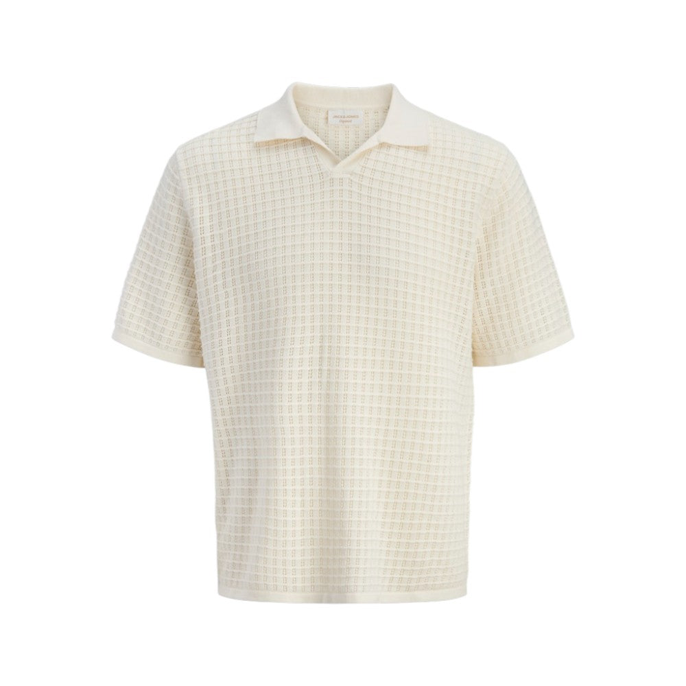 POLO in filo JACK&JONES Ragazzo Sabbia quadrettata - 12293059