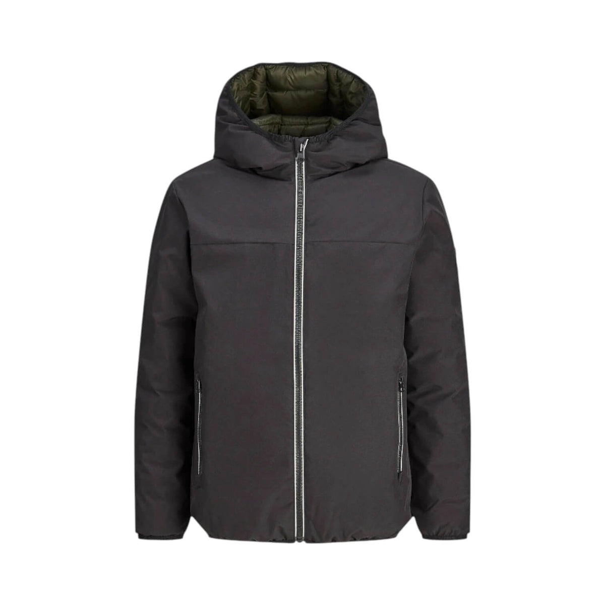Giubbotto Reversibile Jack & Jones Junior Nero con Cappuccio 12299420