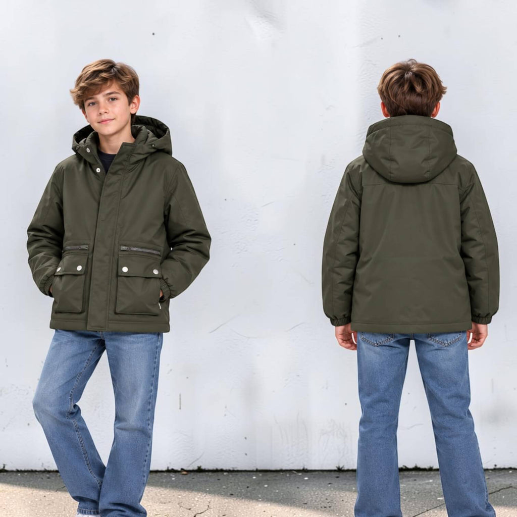 Giubbino Jack & Jones Junior Belfast nero con Cappuccio 12301405