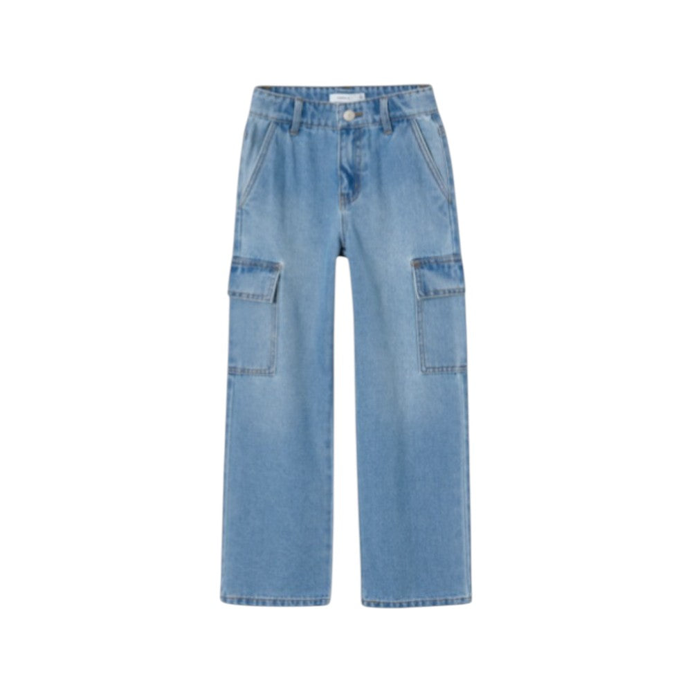 Jeans Name It ragazza tasconato palazzo denim chiaro - 13220709