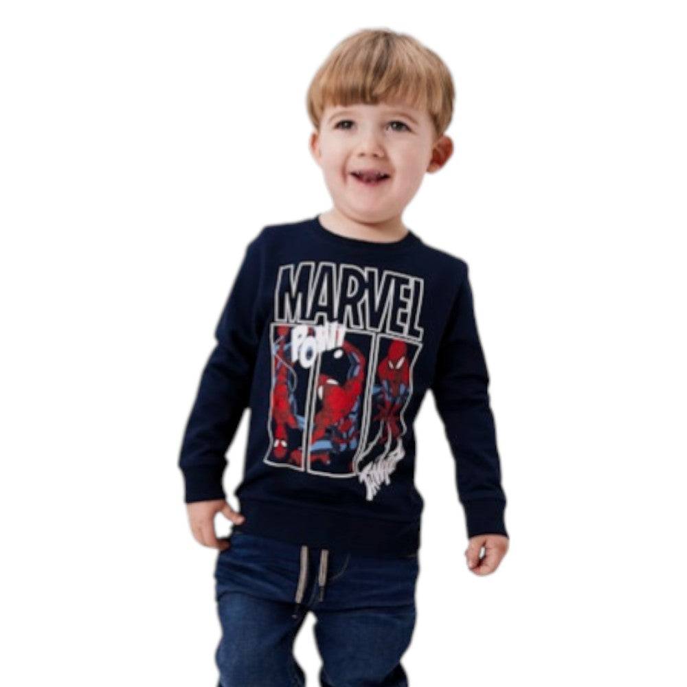 Felpa Name It Bambino Blu paricollo Spiderman - 13232354