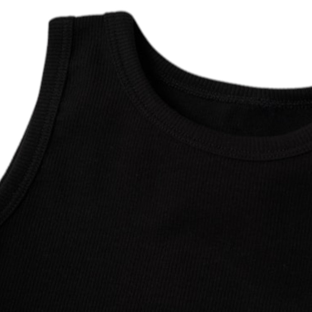 Top Name It Ragazza Black cropped a costina – 13235672