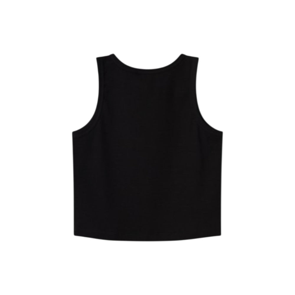 Top Name It Ragazza Black cropped a costina – 13235672