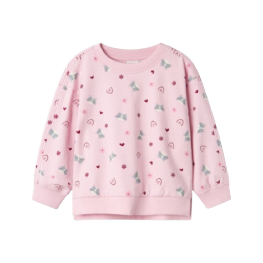 Felpa Name It Bambina paricollo Melange – art. 132380421