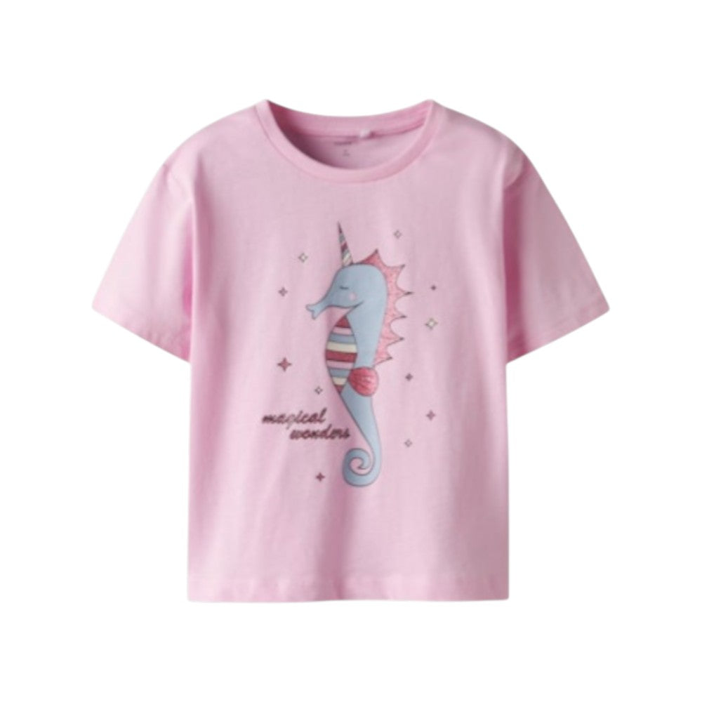 T-Shirt Name It Bambina Cavalluccio marino Rose  - 13238061