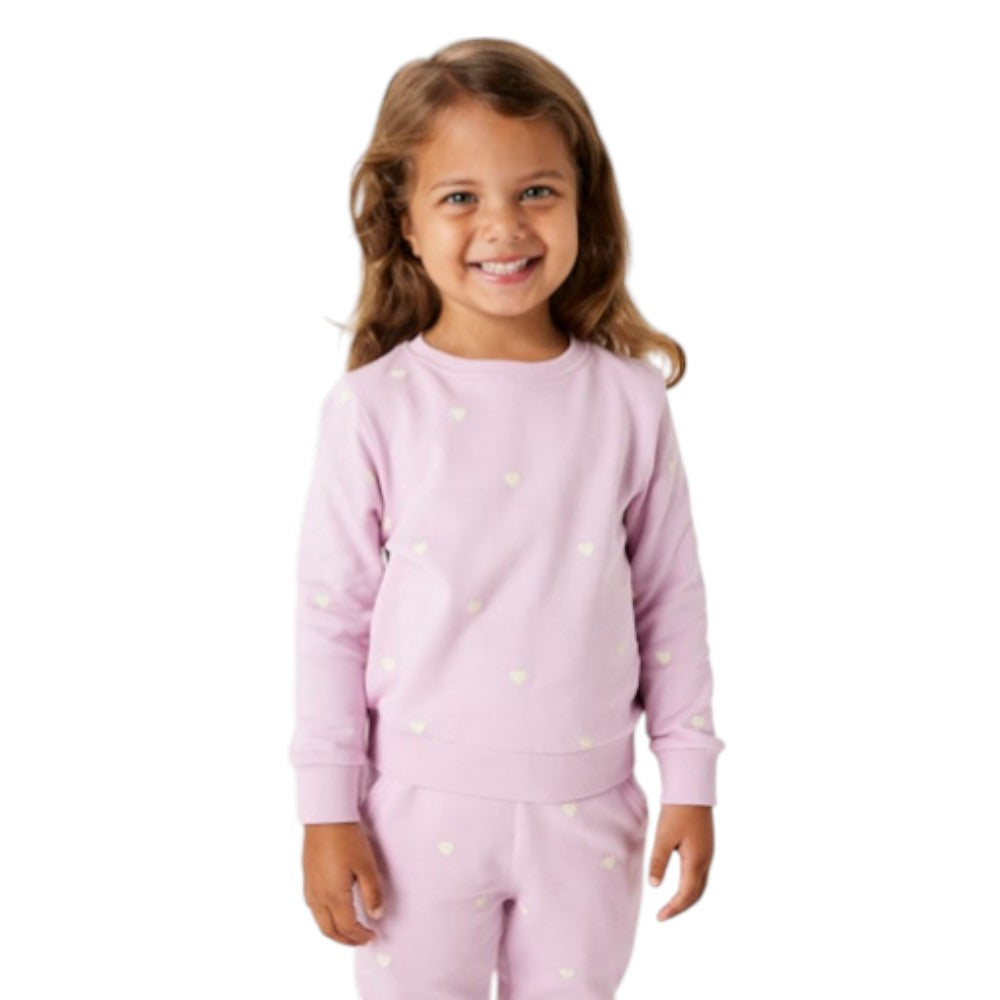 Felpa Bambina Lilla Basic Girocollo | Name It Maglia Casual Morbida