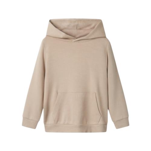 Felpa Bambina Beige con Cappuccio | Name It Hoodie Basic Casual