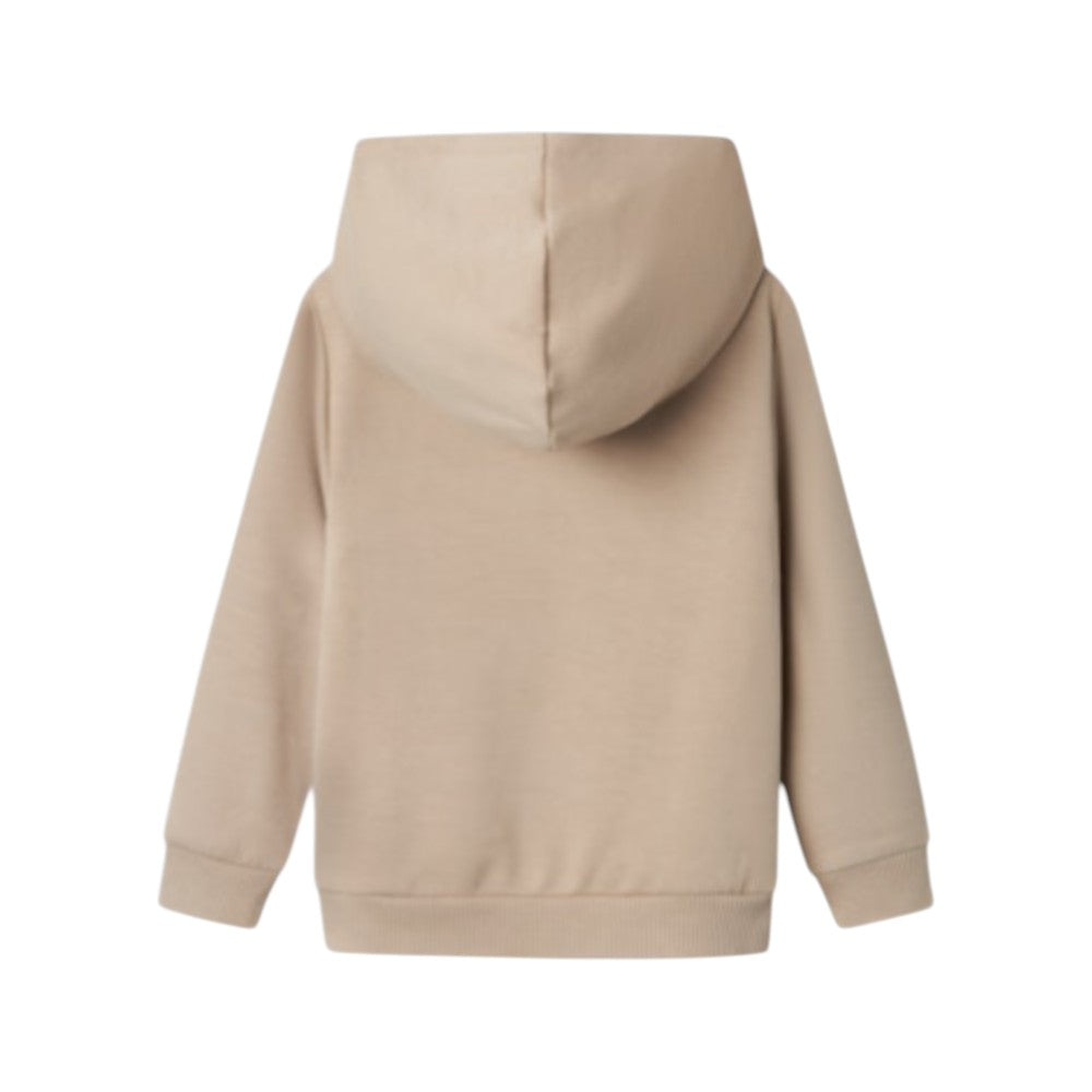 Felpa Bambina Beige con Cappuccio | Name It Hoodie Basic Casual