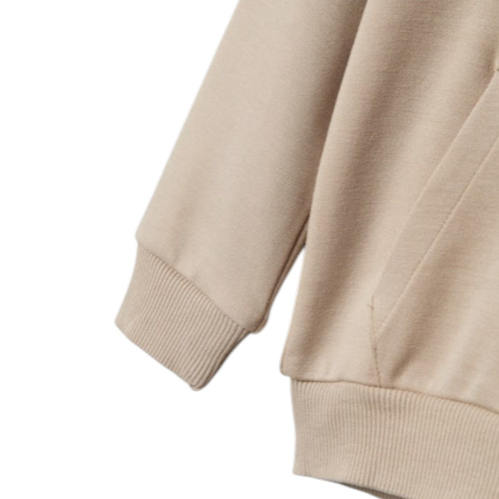 Felpa Bambina Beige con Cappuccio | Name It Hoodie Basic Casual