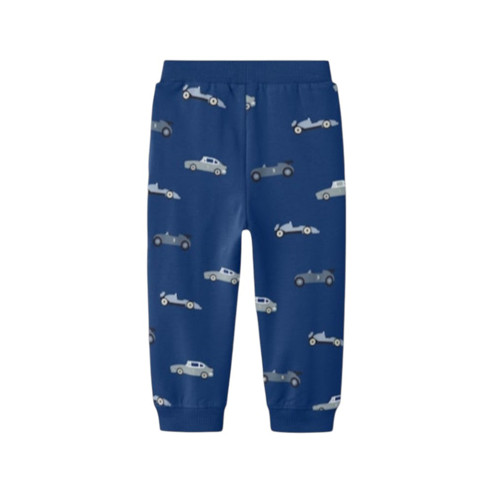 Pantalone Tuta Bambino Blu con Stampa Auto | Name It Pantafelpa Casual