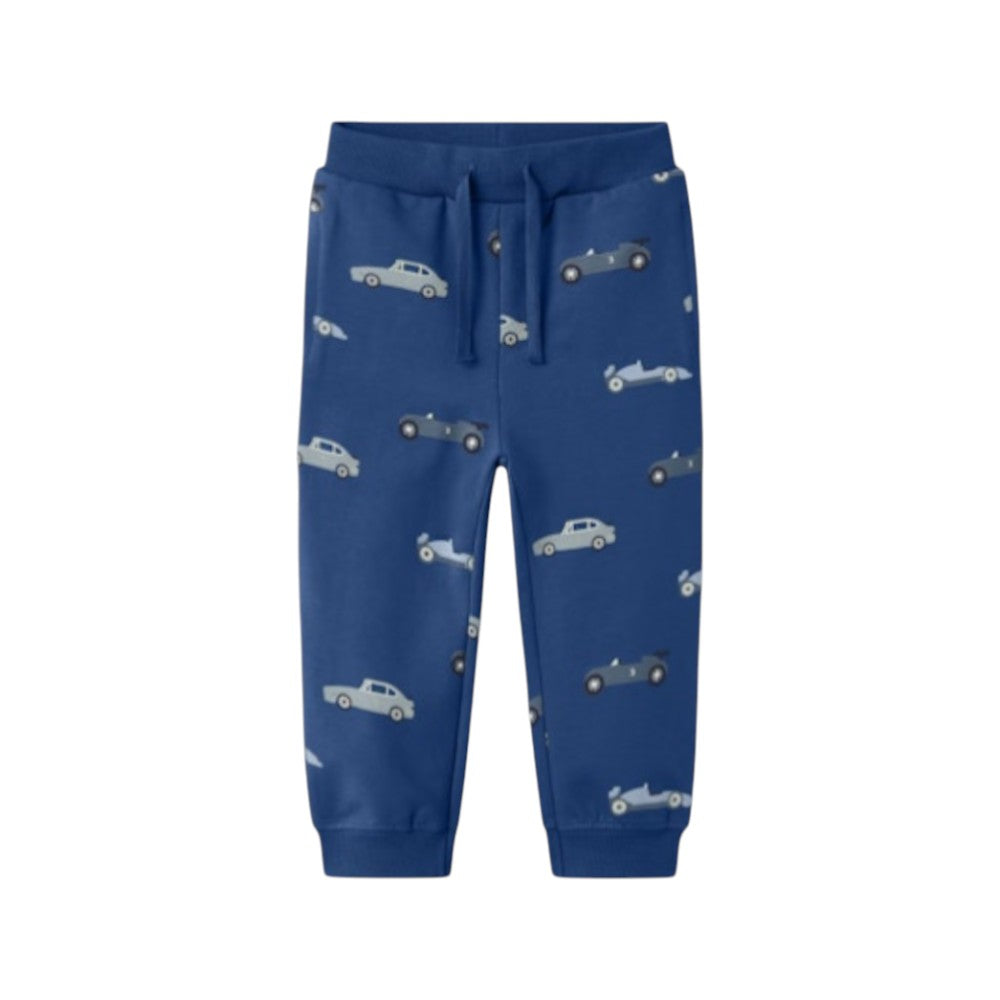 Pantalone Tuta Bambino Blu con Stampa Auto | Name It Pantafelpa Casual