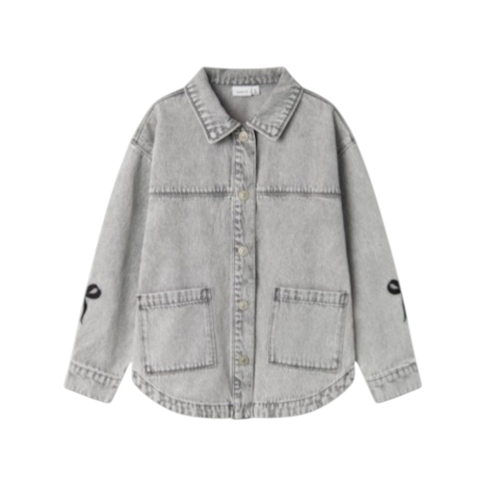 Camicia Bambina in jeans grey Casual Elegante | Name It Camicia Manica Lunga Versatile