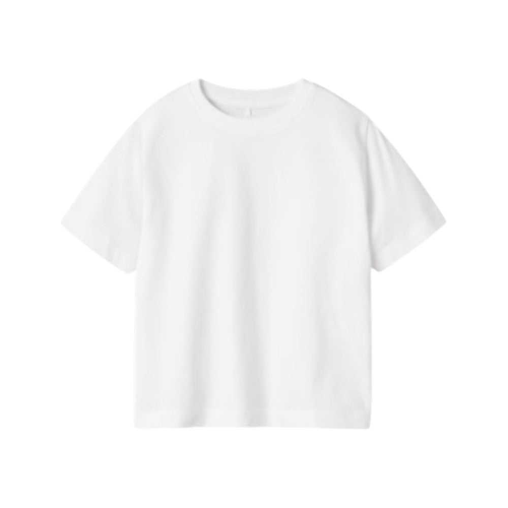 T-shirt Bambino Basic Tinta Unita Bianca | Name It Maglia Casual Essenziale