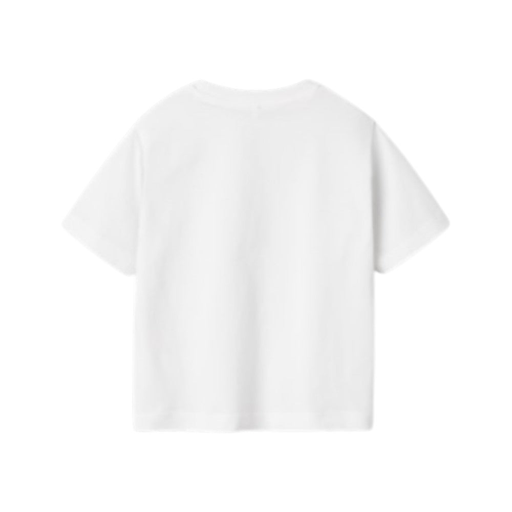 T-shirt Bambino Basic Tinta Unita Bianca | Name It Maglia Casual Essenziale