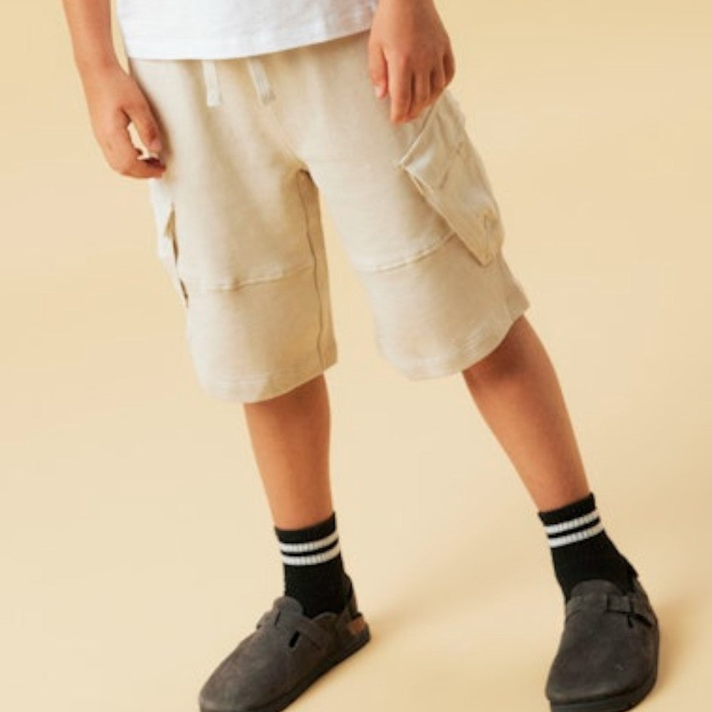 Bermuda bambino Beige tasconata Elastico Vita Name It - 13244130