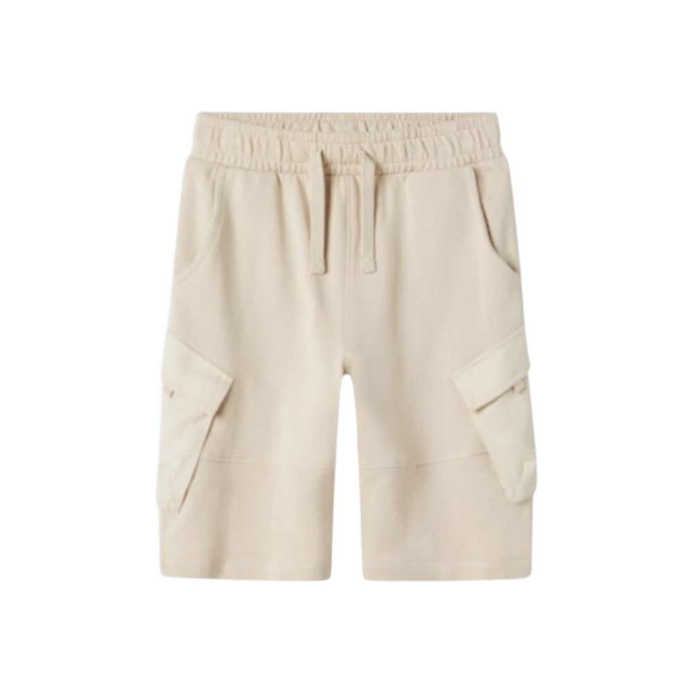 Bermuda bambino Beige tasconata Elastico Vita Name It - 13244130