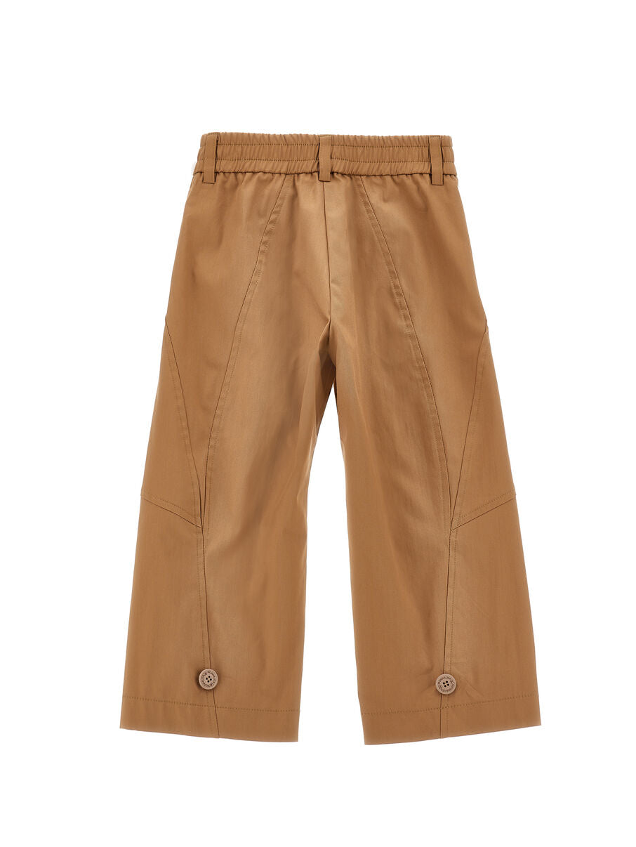 Pantalone Monnalisa tabacco modello carrot 17G4020