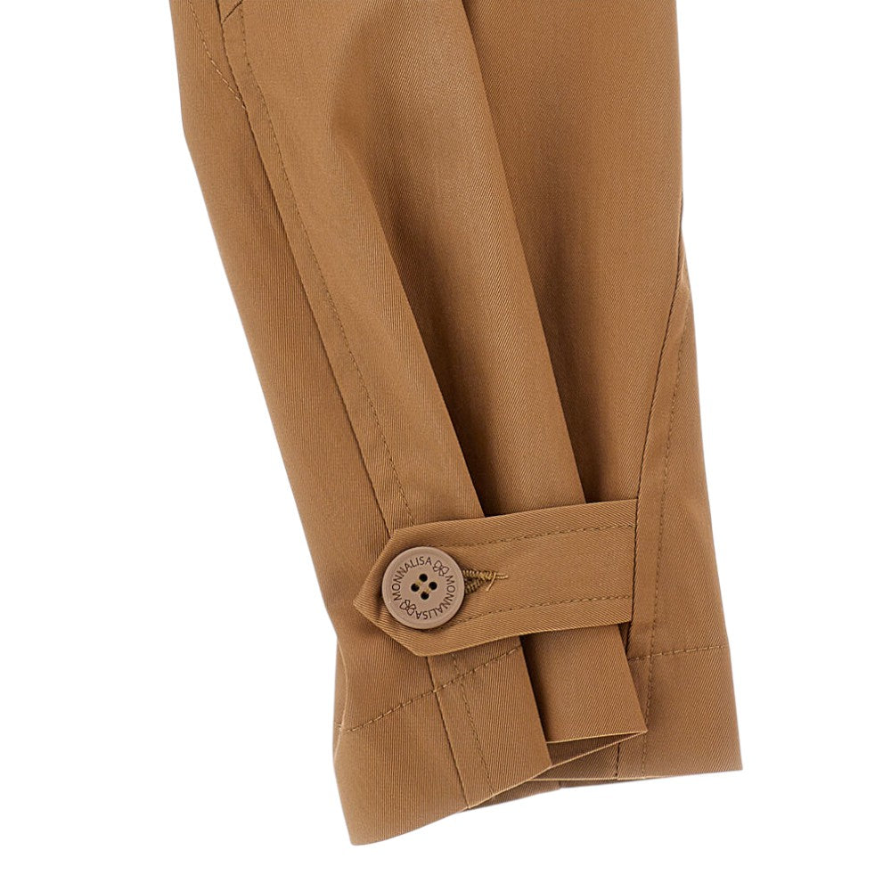 Pantalone Monnalisa tabacco modello carrot 17G4020