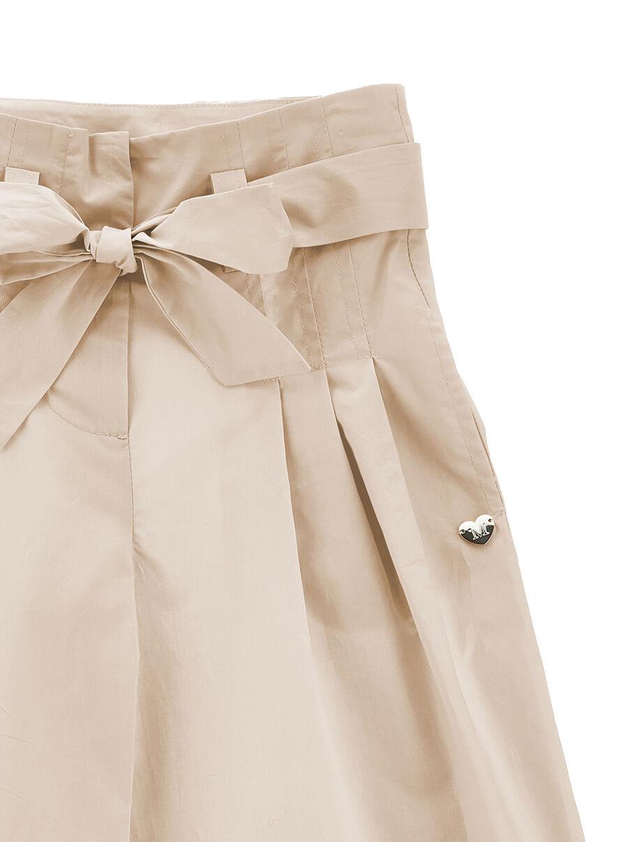Pantalone cropped beige chiaro con Fiocco in Vita MONNALISA - 17G4030003