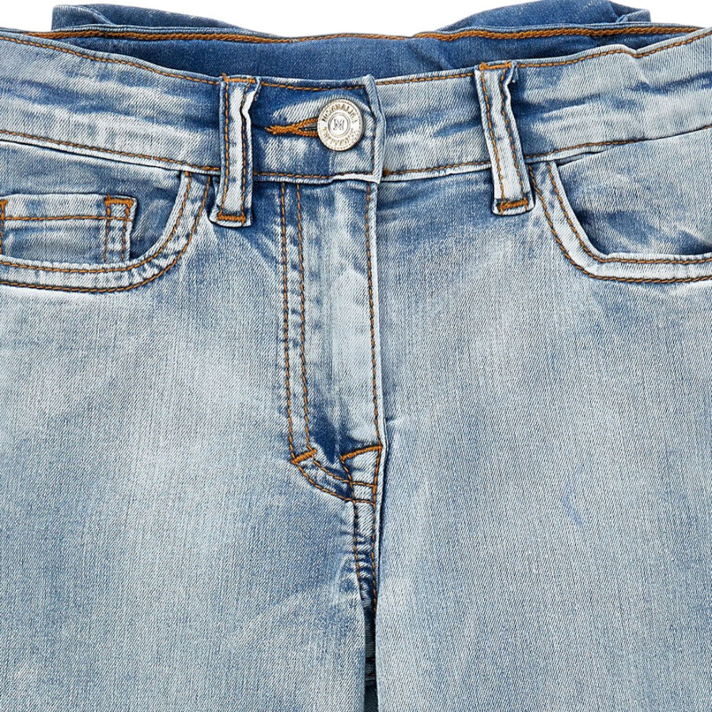 Jeans palazzo con fiocco grande posteriore MONNALISA - 17G404