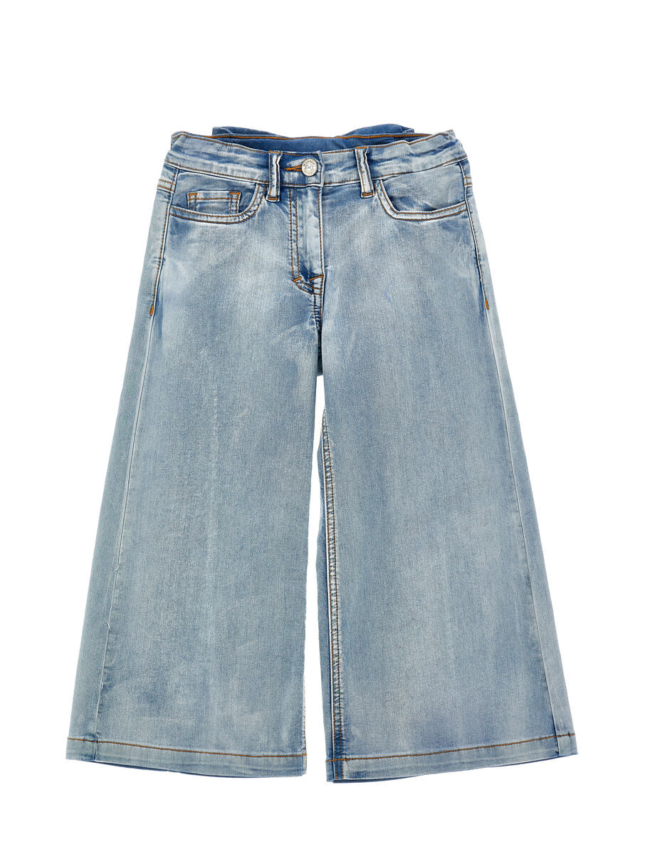 Jeans palazzo con fiocco grande posteriore MONNALISA - 17G404