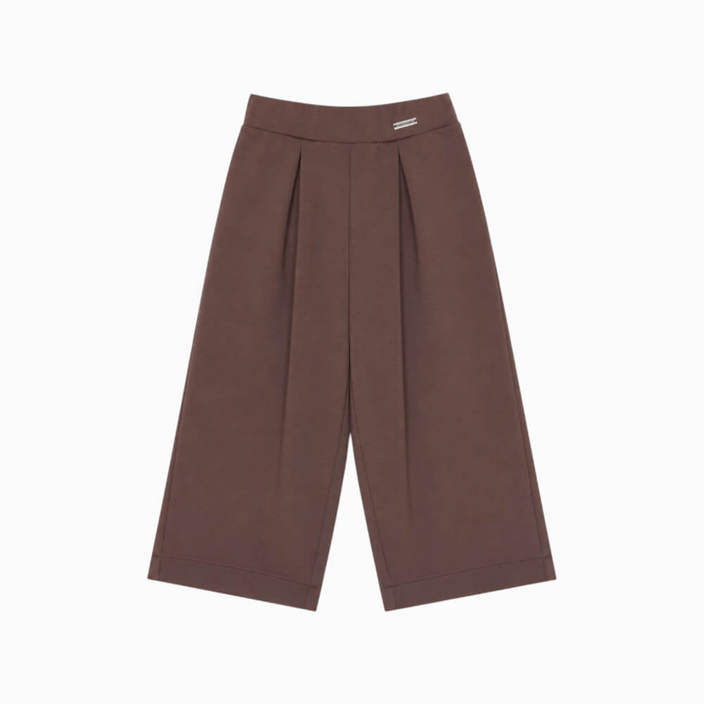 Monnalisa Pantalone palazzo bambina Marrone con pinces – 17H4010006