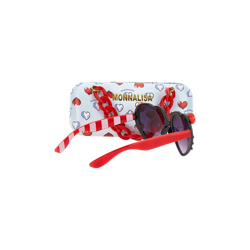 Occhiali da Sole Monnalisa a Cuore con Catenella Rossa 19G0211