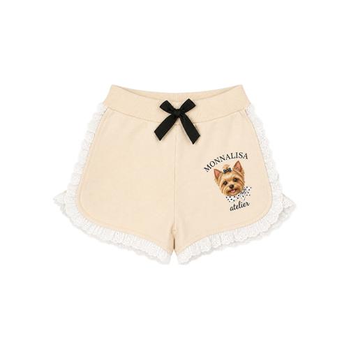 Short Monnalisa Bambina Beige con Fiocco  –  19G4100002