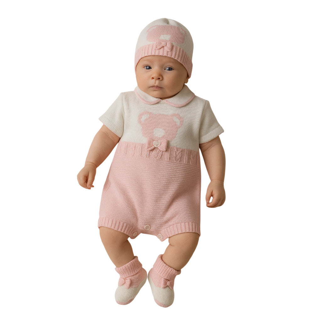 Pagliaccetto Neonata in Filo di cotone 25P5028B | I Delfi